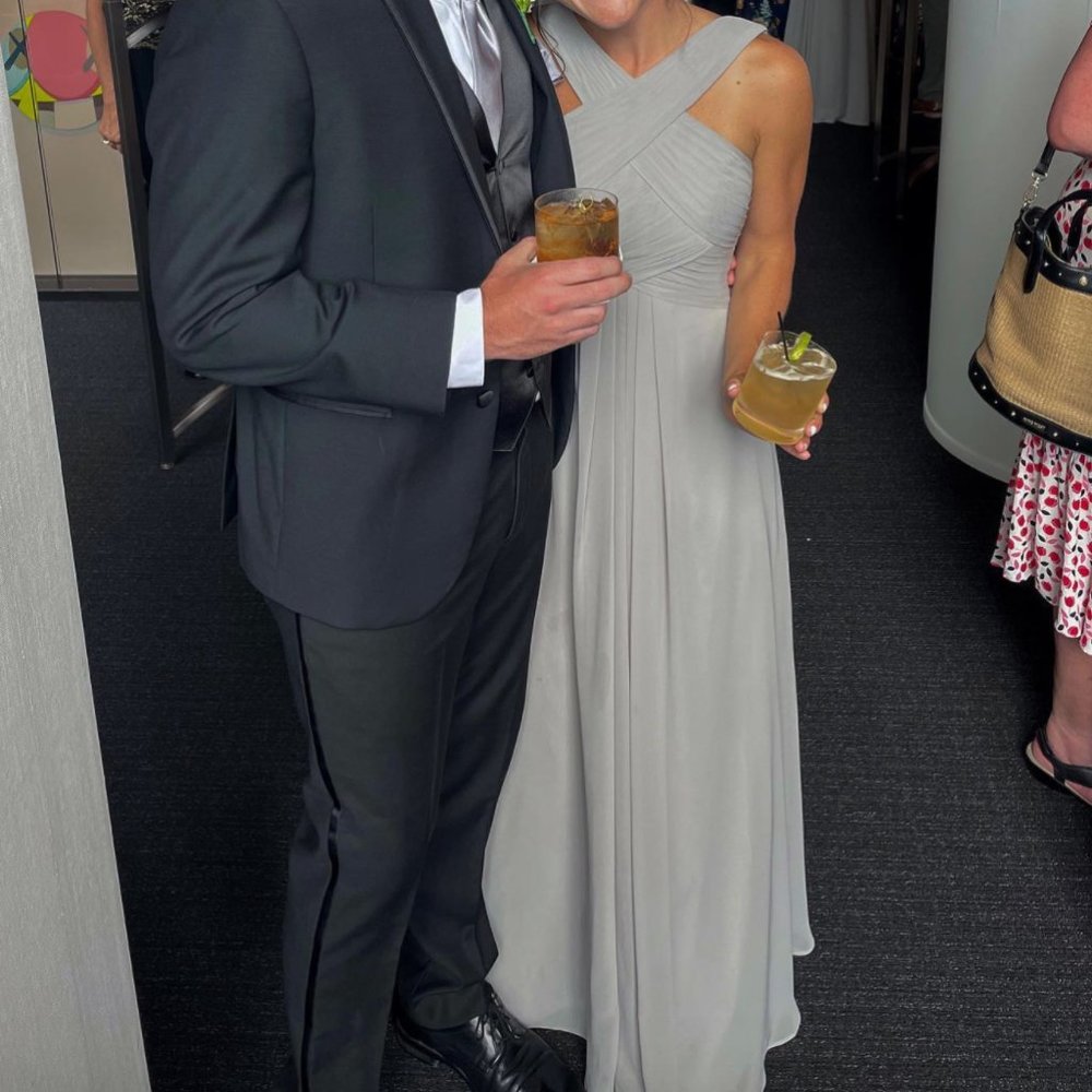 Azazie Kaleigh Silver Size 2